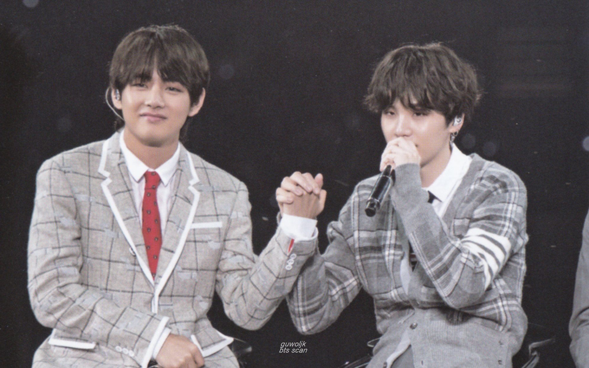 V and Suga Holding Hands