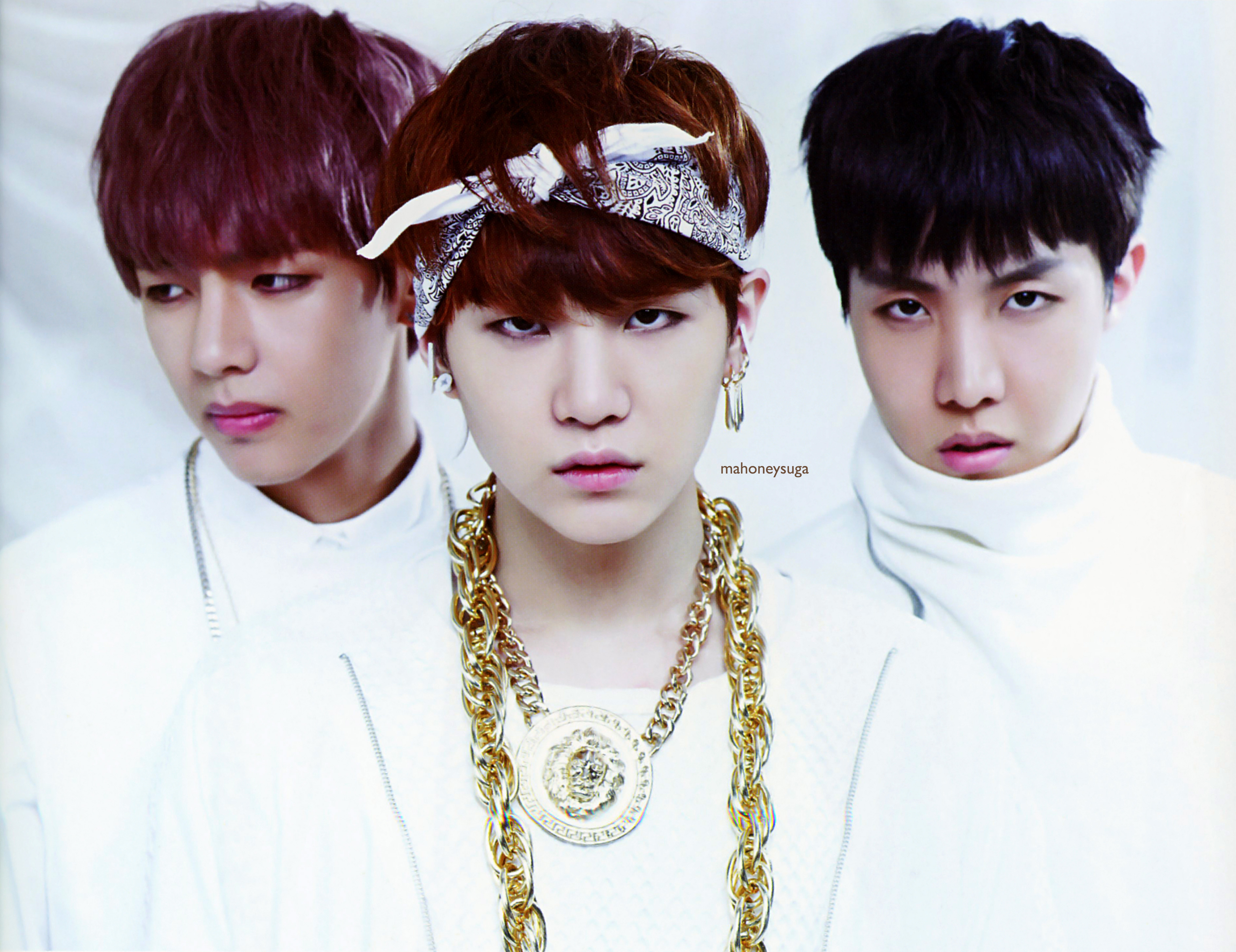 V and Suga with Bandanas