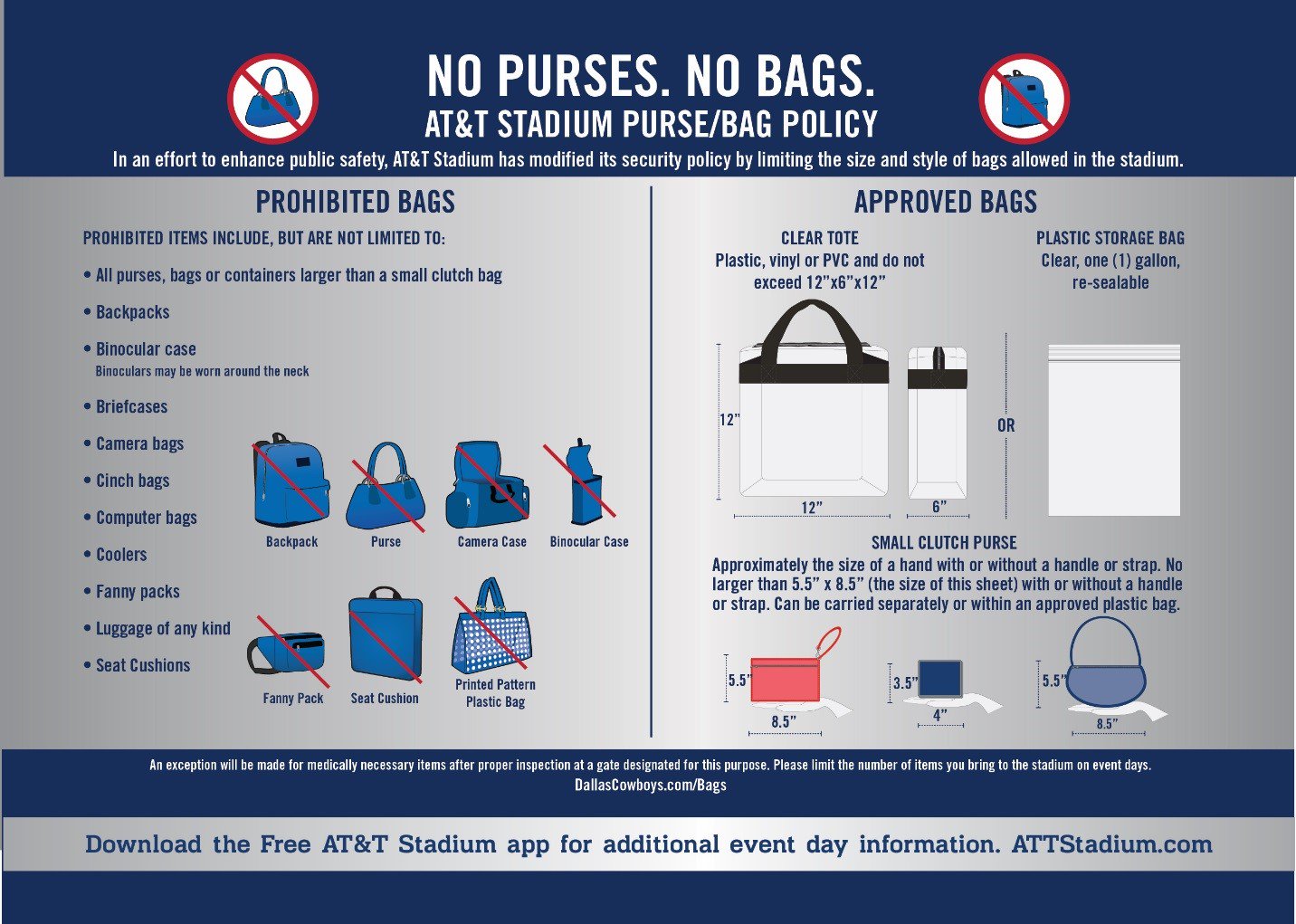 Cotton Bowl 2018 Bag Policy