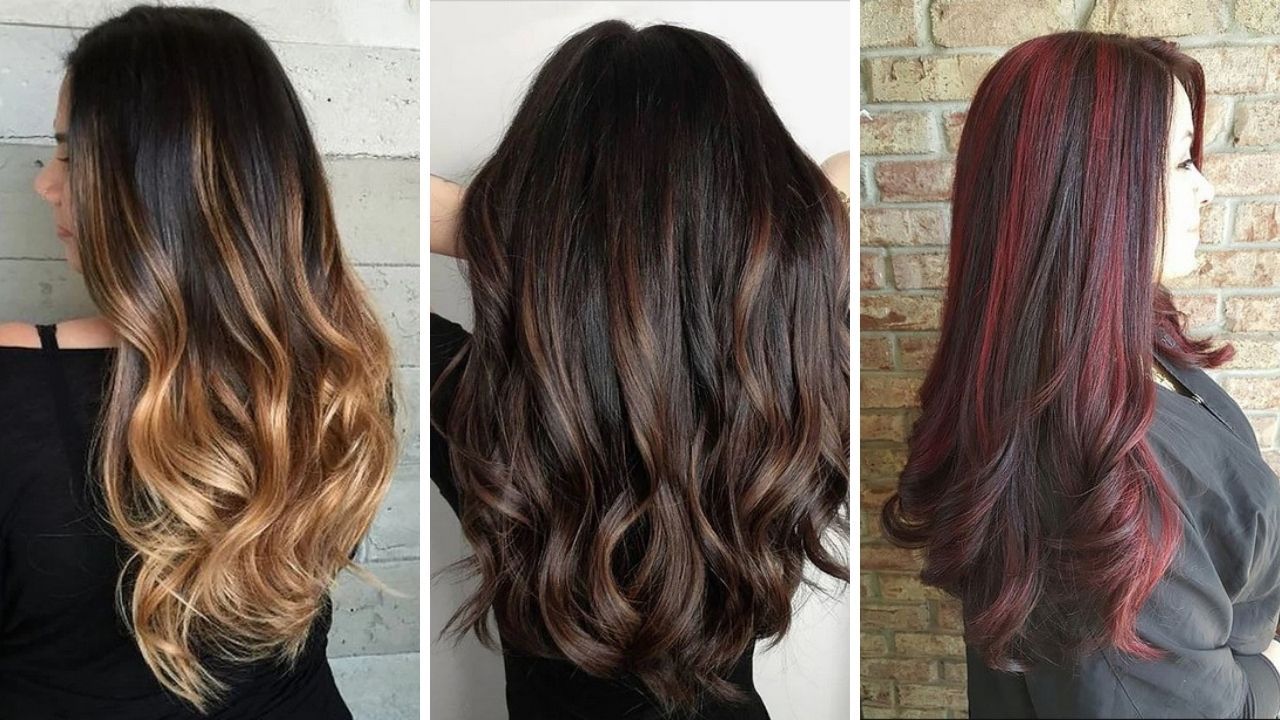 Black Hair to Dark Red Hair