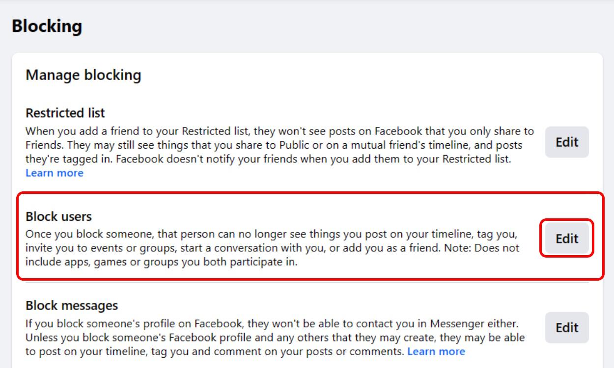 Blocking Fb Friends