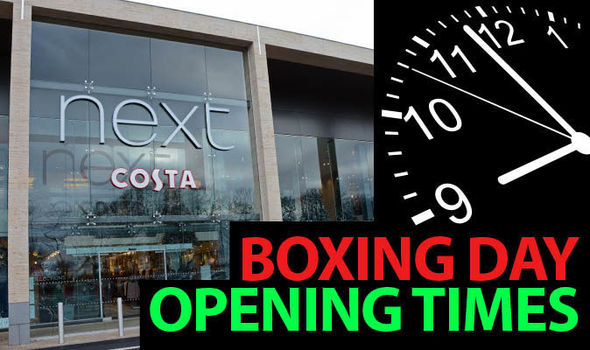 Next Opening Time on Boxing Day