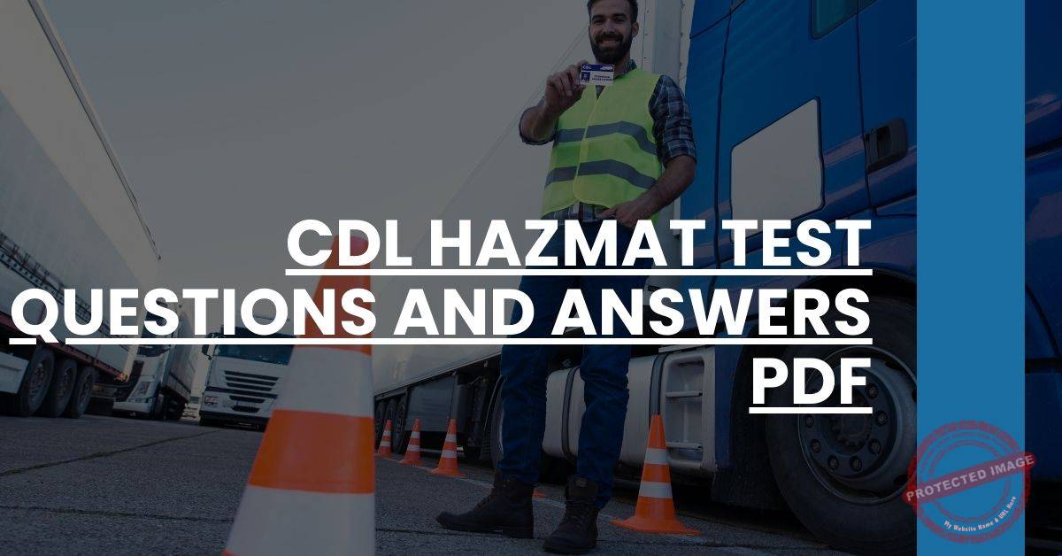 Hazmat Test Questions and Answers Pdf Free
