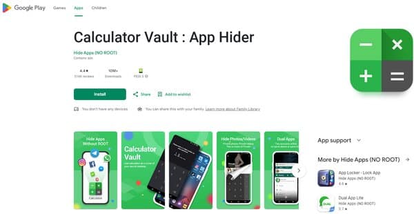Calculator Vault App Hider Hide Apps