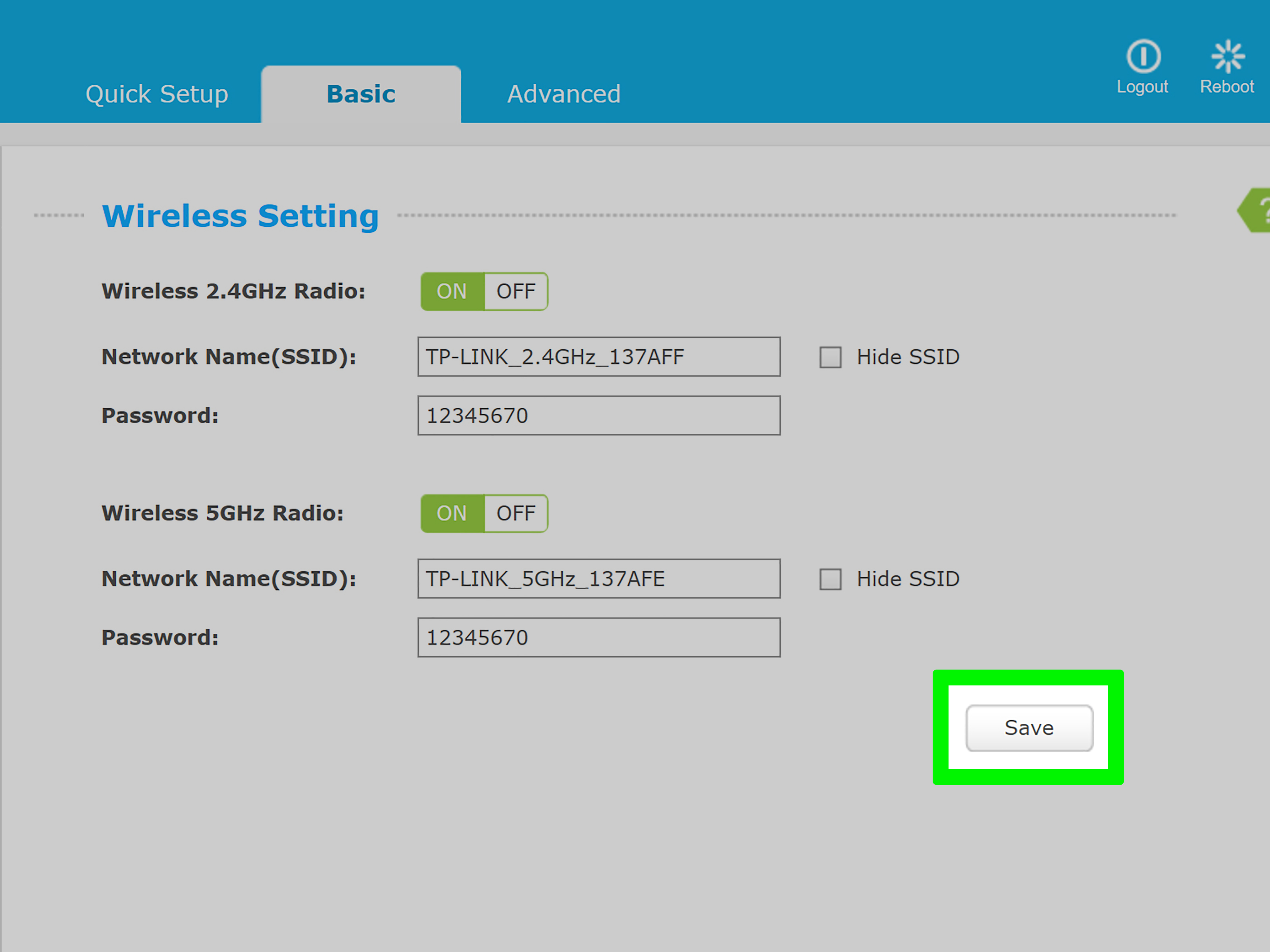 Wifi Tp Link Password Change