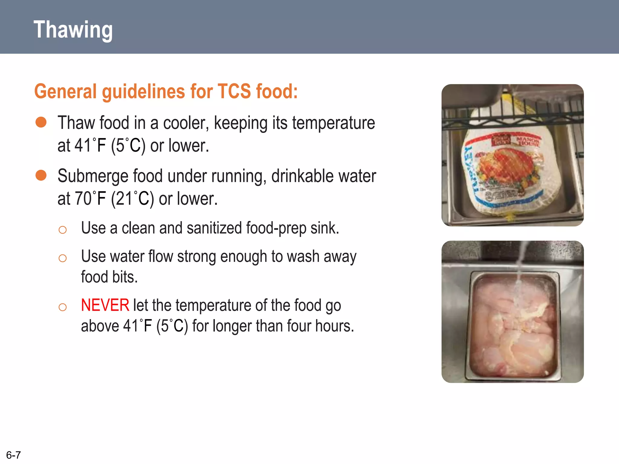 To Thaw Food Using the Submerging Method
