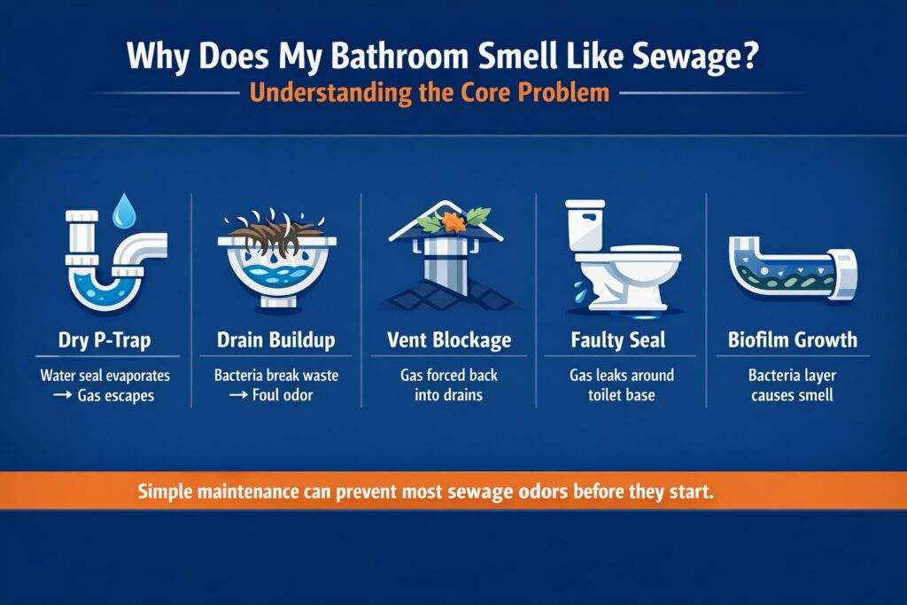 Why Does the Bathroom Smell Like Sewage