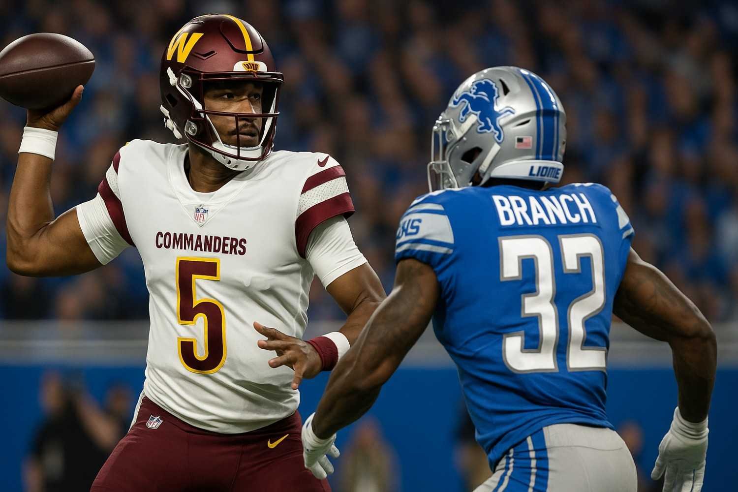 Lions and Commanders Players