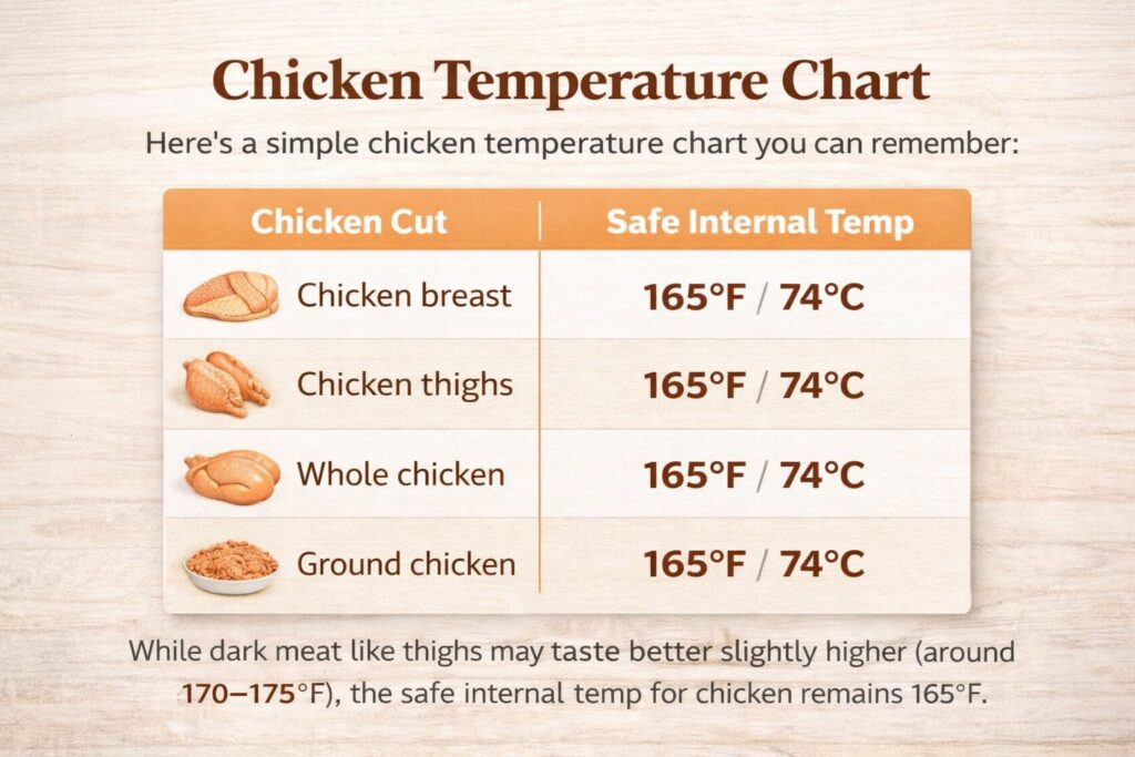 Internal Temperature of Chicken When Done
