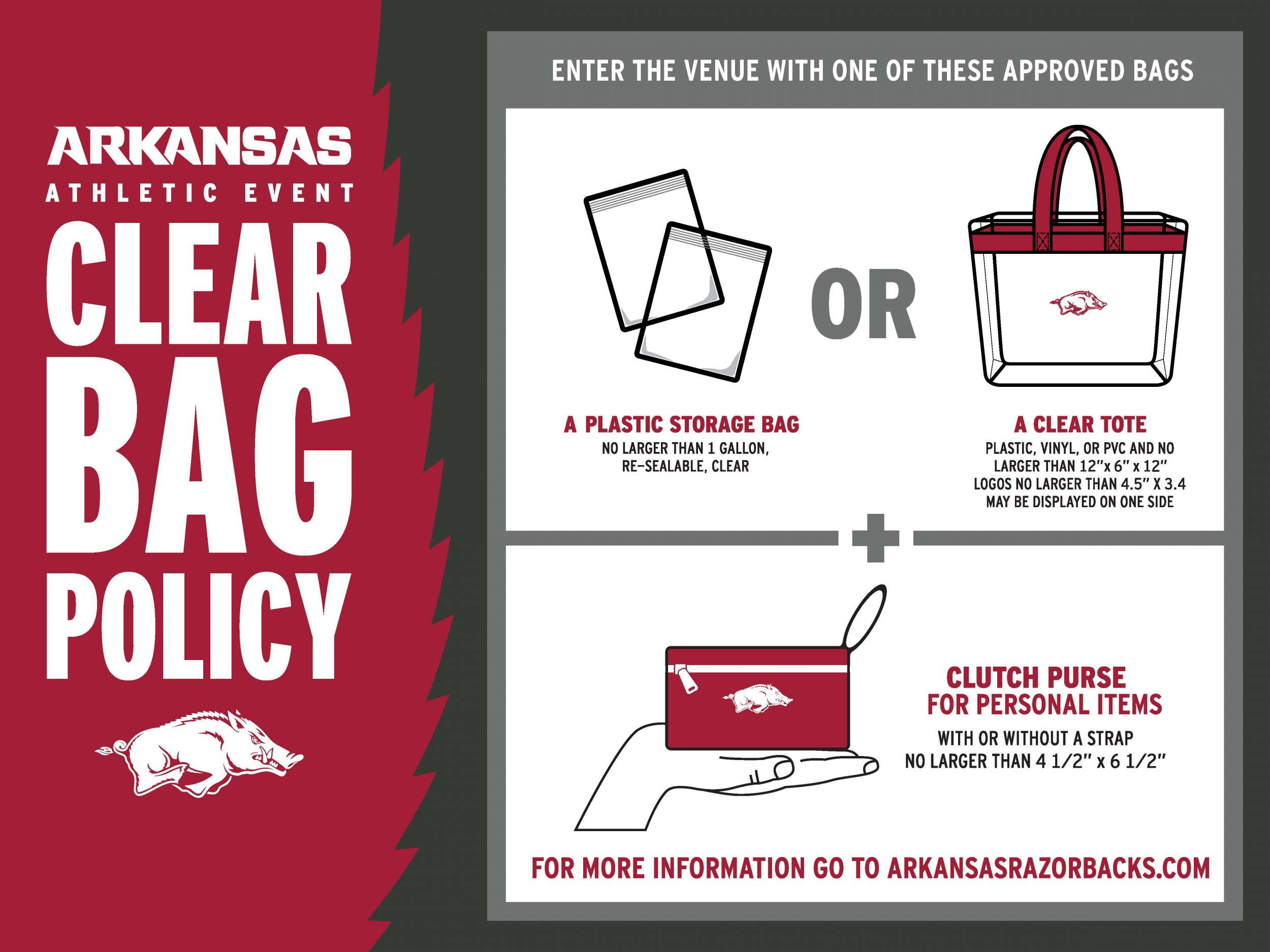 Bud Walton Bag Policy