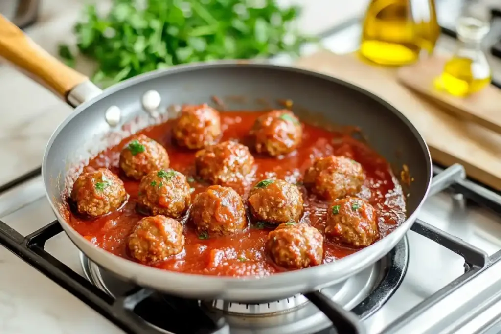 Frozen Meatballs Stove Top