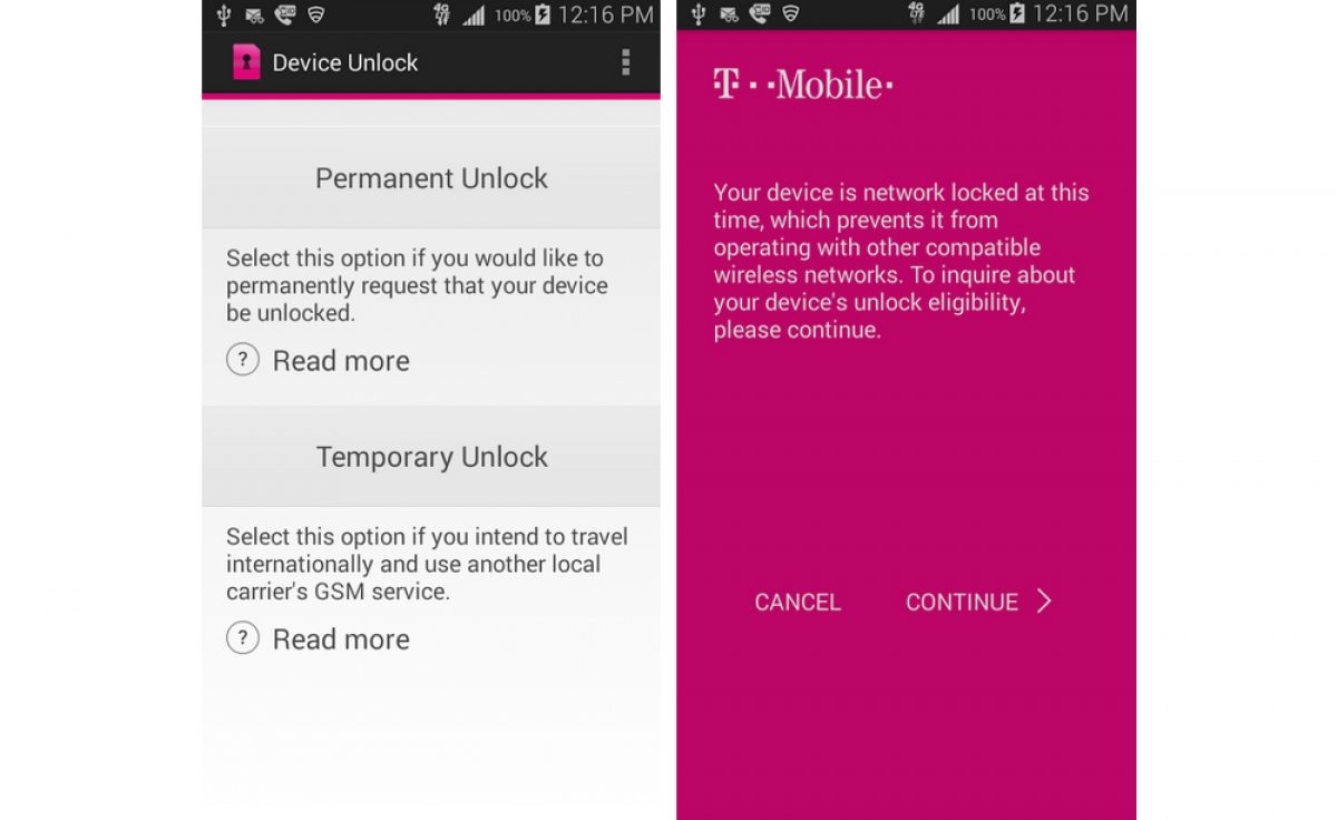 T Mobile Mobile Device Unlock App