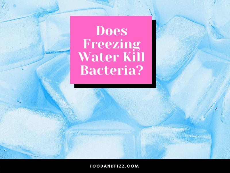 Does Freezing Water Kill Germs