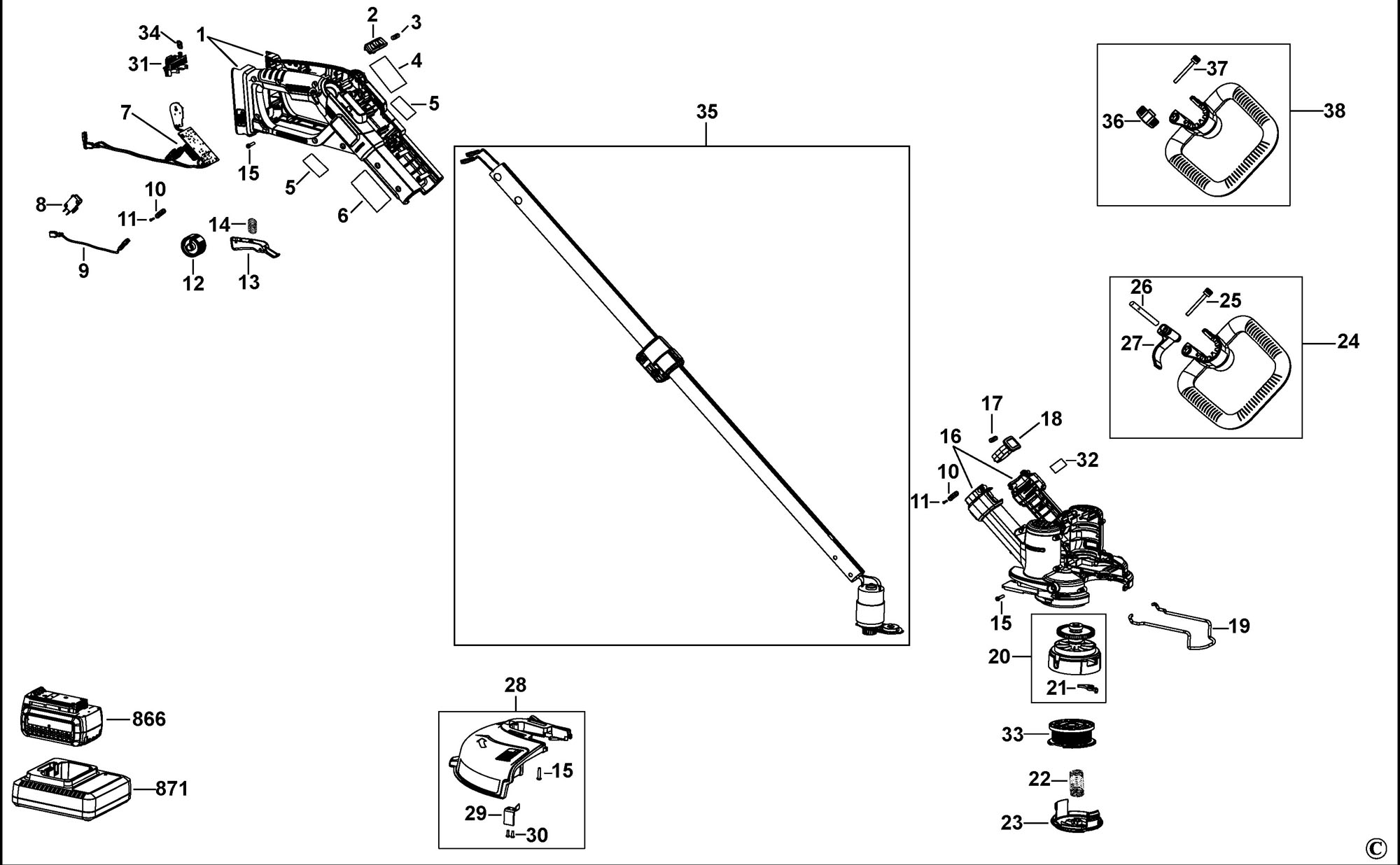 Black and Decker Weed Eater Parts Diagram