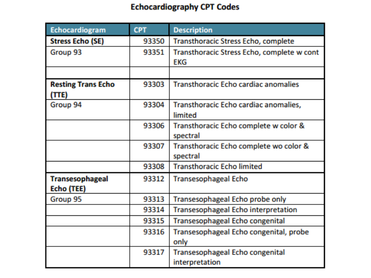 Cpt Code Echocardiogram with Bubble Study