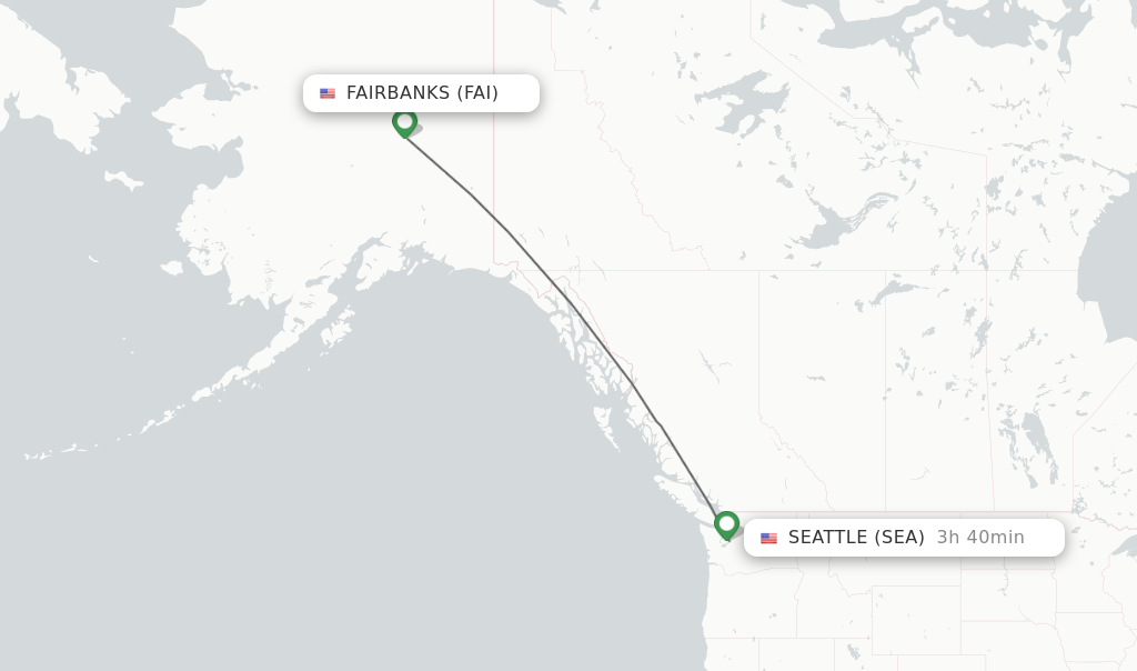 Seattle to Fairbanks Flight Time