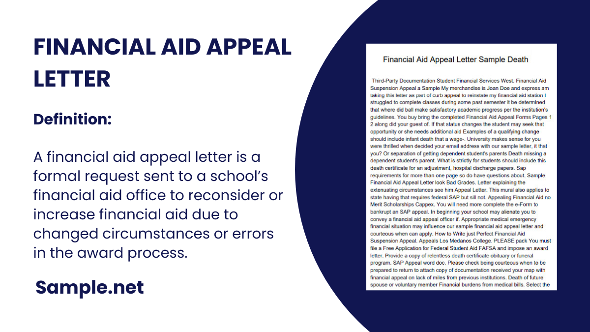 Special Circumstances Letter for Financial Aid Sample