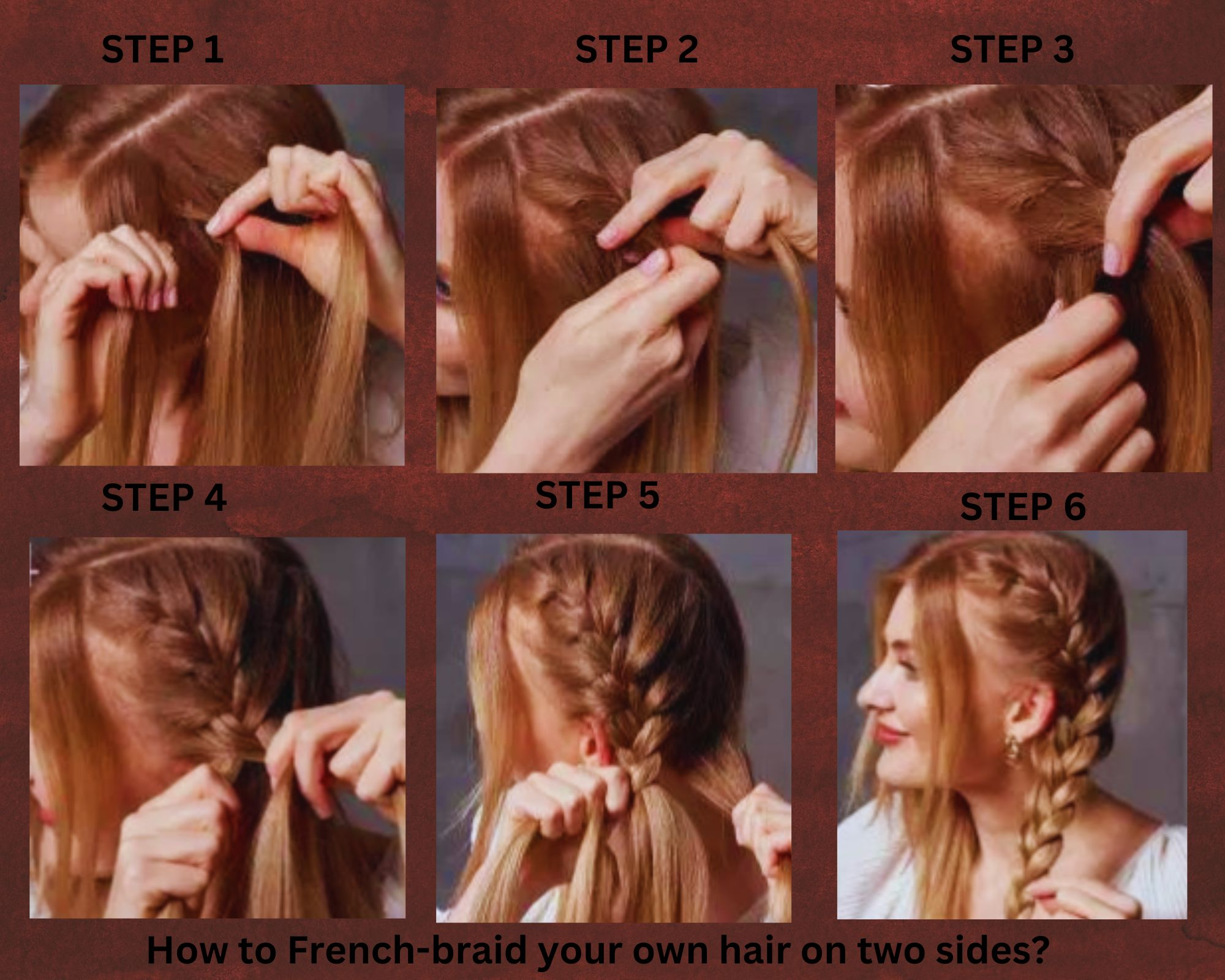 How to French Braid Your Own Hair Two Braids