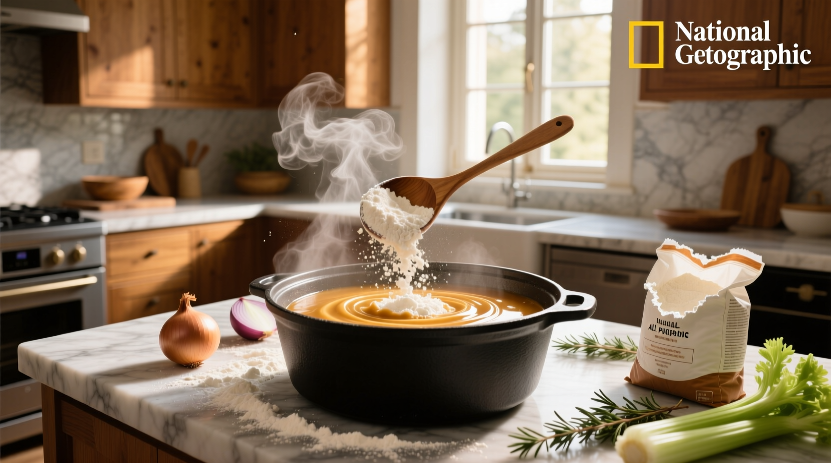 Adding Flour to Soup