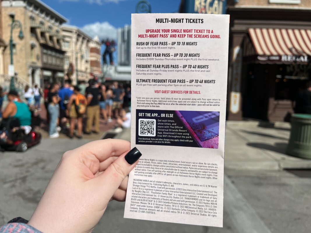 Horror Nights Bag Policy 2026