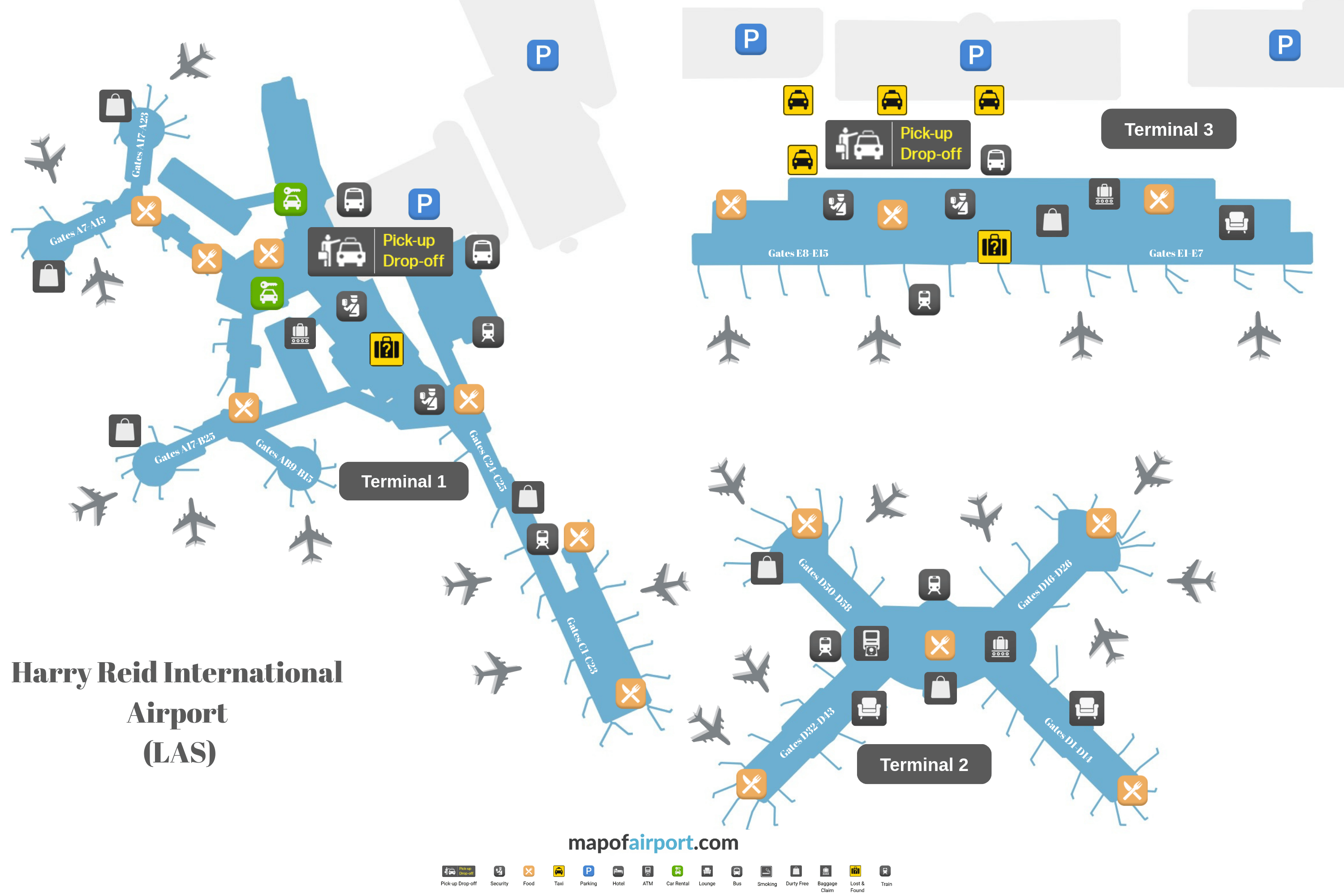 Harry Reid Terminal Map
