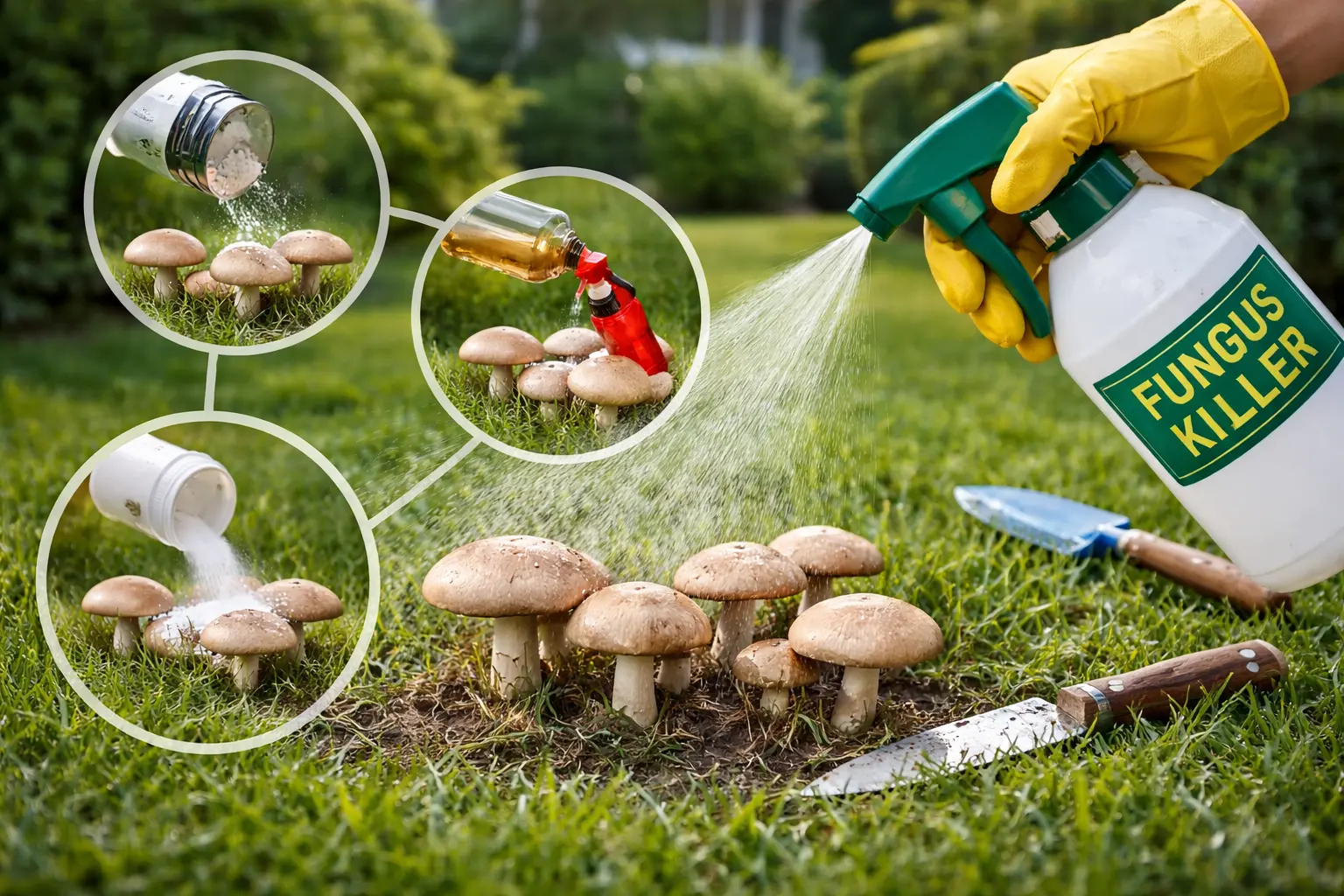 How to Kill Mushrooms in Lawn