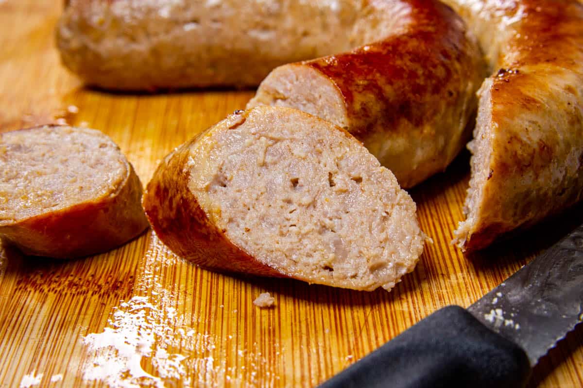 Inside of Cooked Sausage