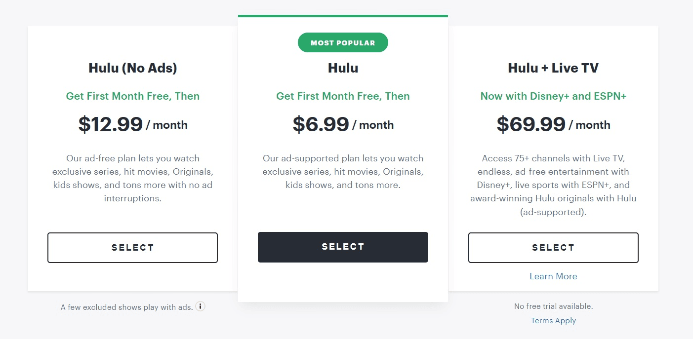 Hulu Basic Plan