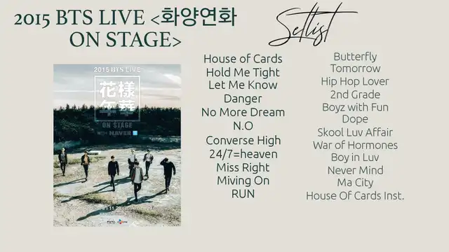 2015 Bts Live Set List