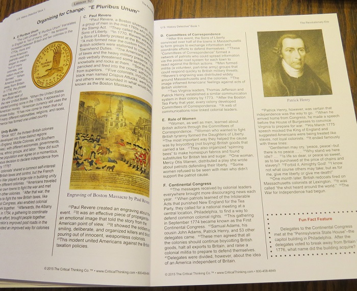 Us History Detective Book 1 the Revolutionary Era Answer Key