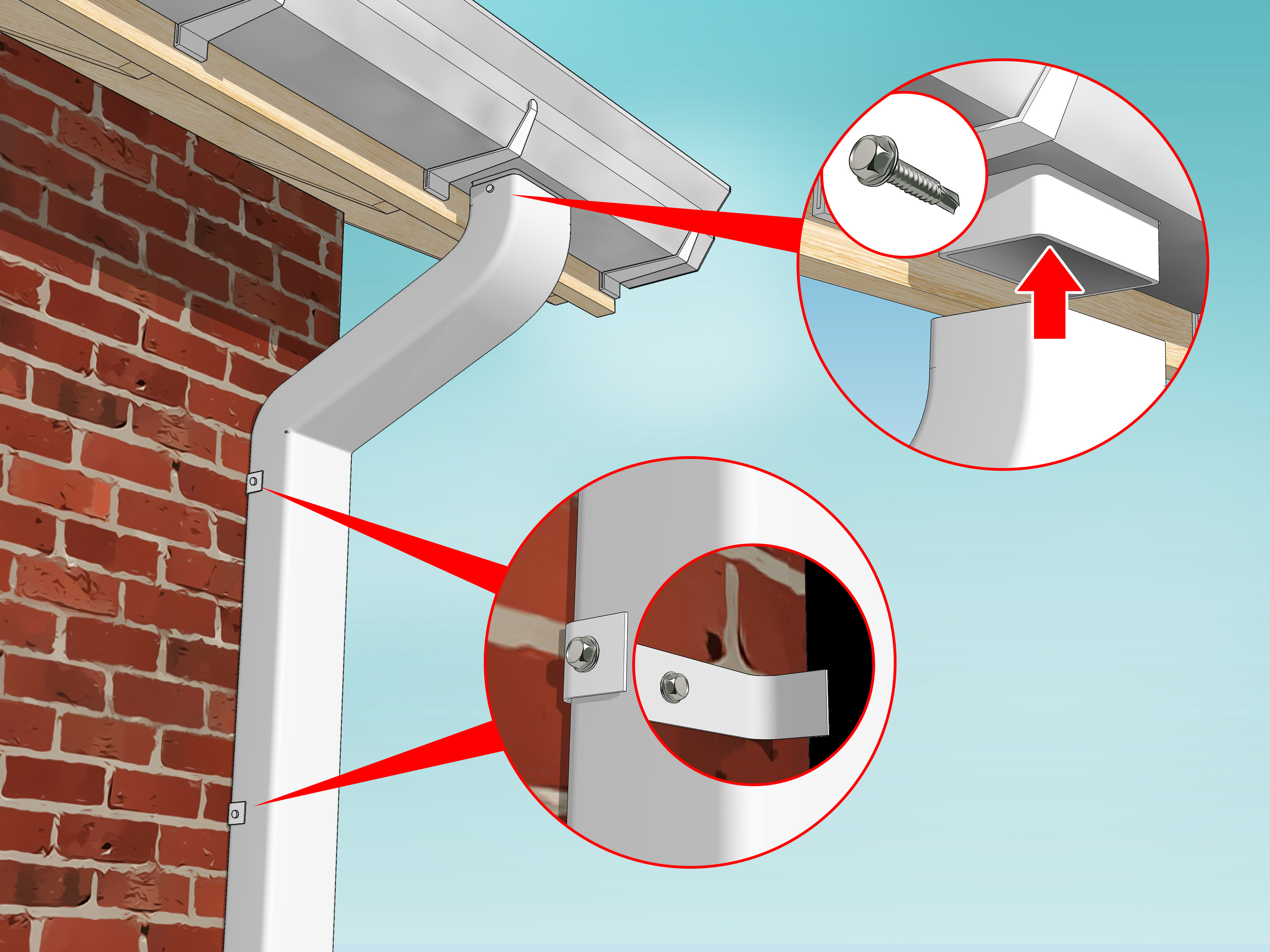 How to Attach Gutters to House
