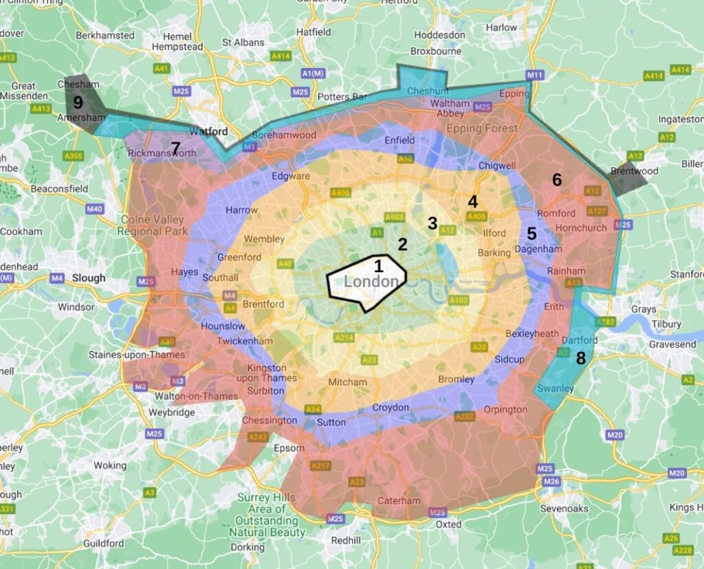 Areas to Avoid in London Map