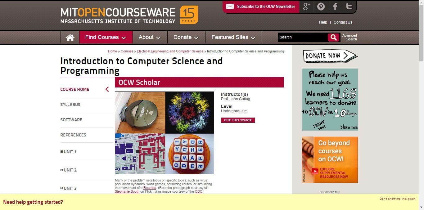 Mit Open Course Computer Science