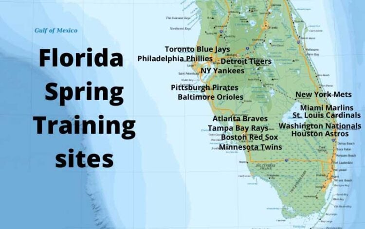 Map of Florida Spring Training Locations