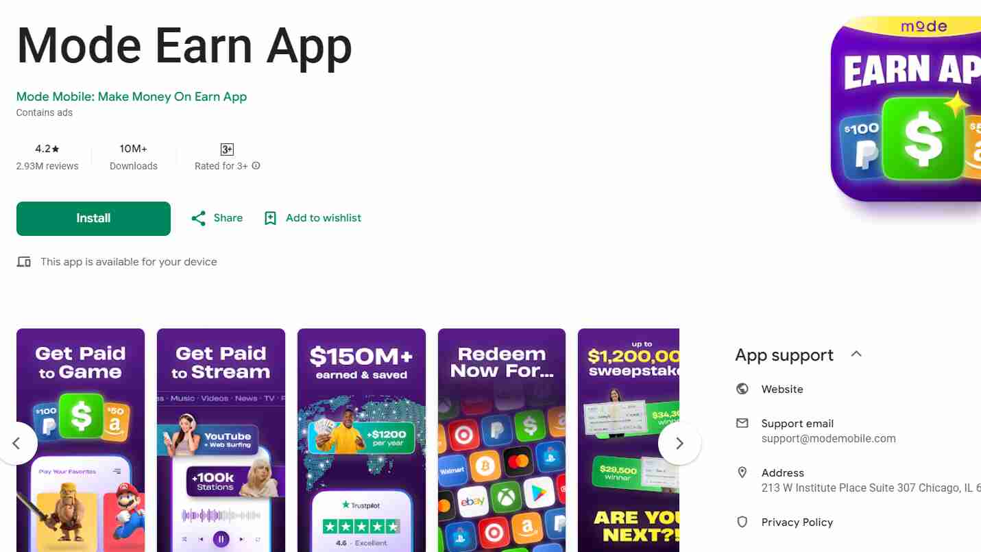 An Earn App by Mode Apk