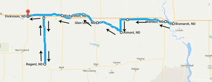 Enchanted Highway Nd Map