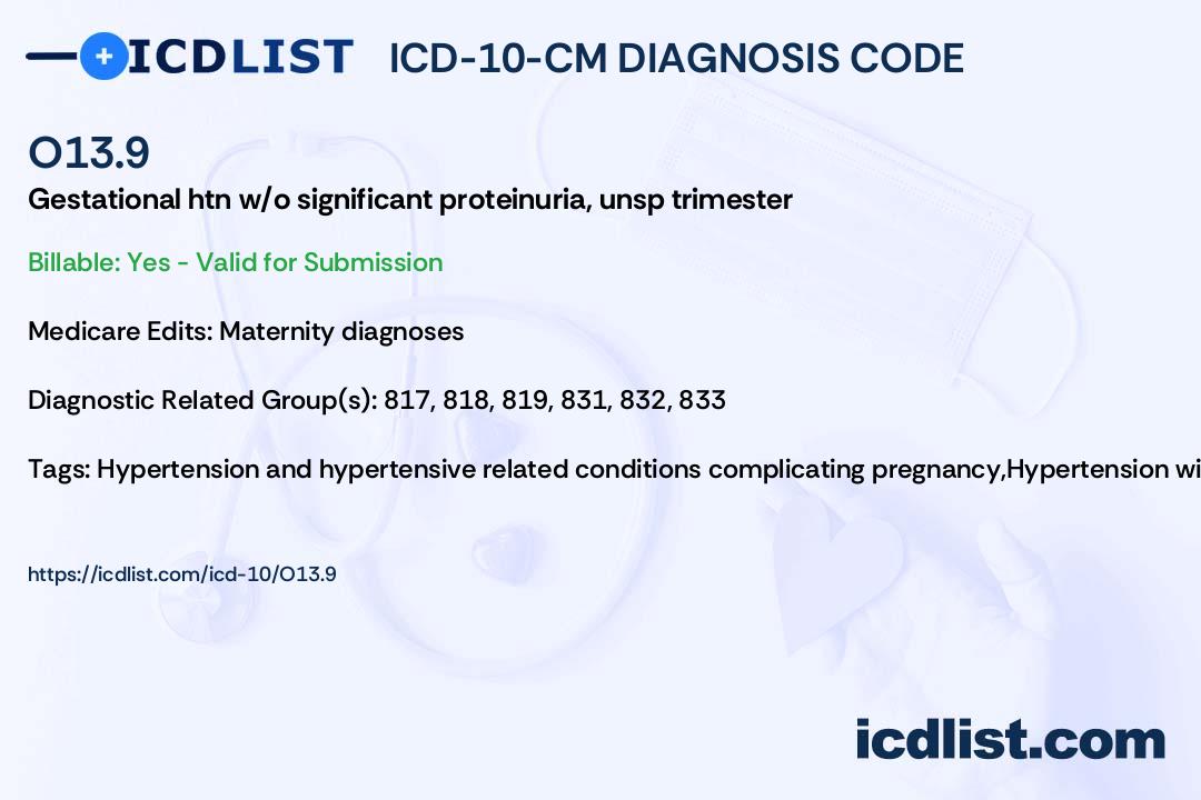 History of Gestational Hypertension Icd 10