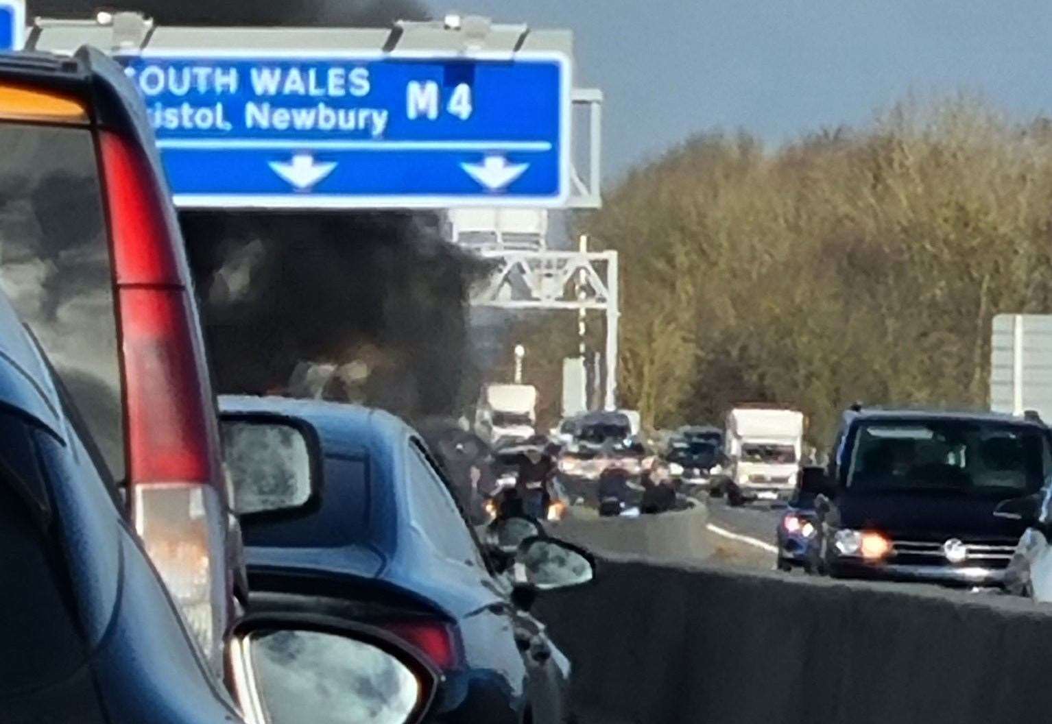 M4 Westbound Is Closed Due to an Accident