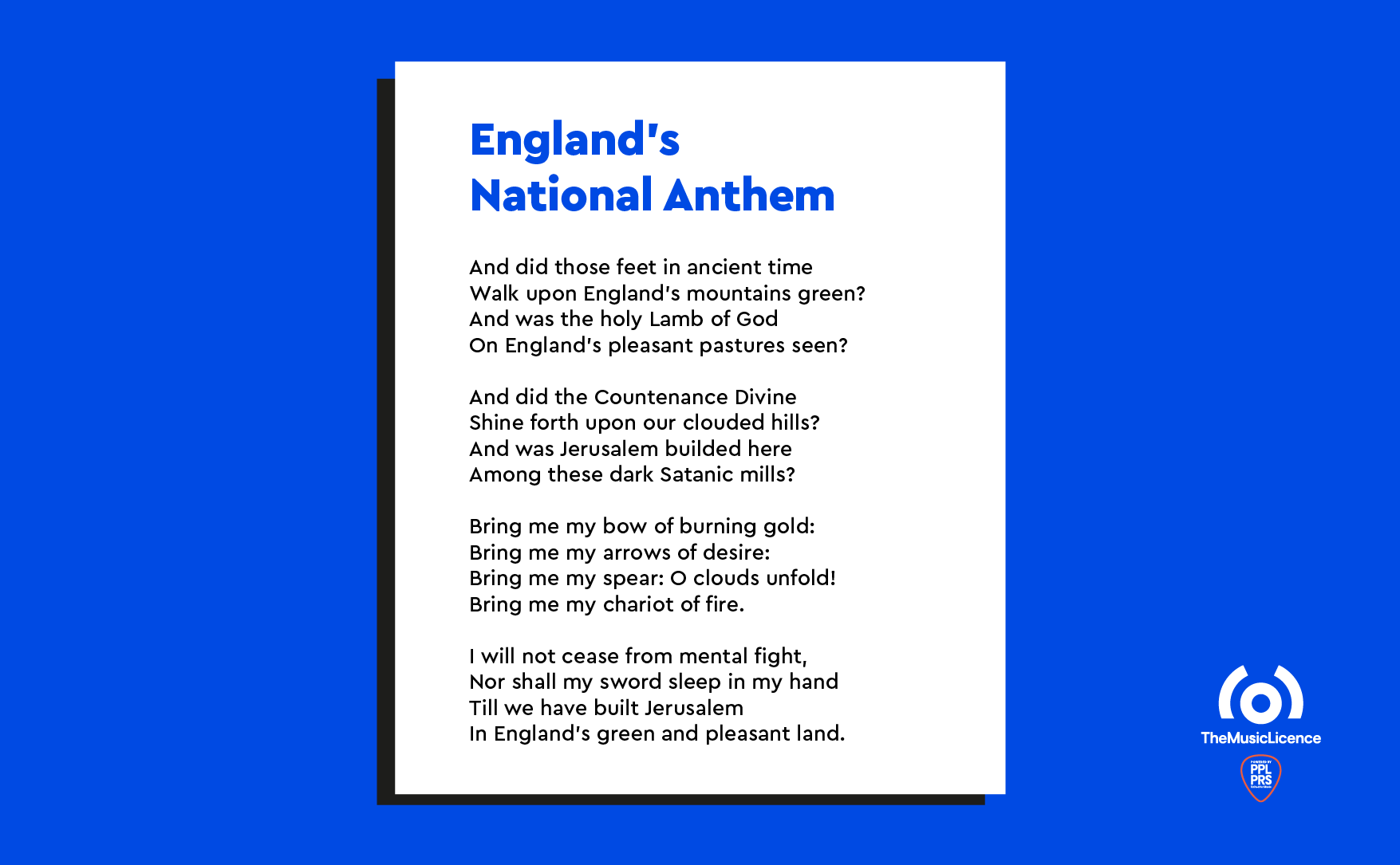 National Anthem of England Song Lyrics