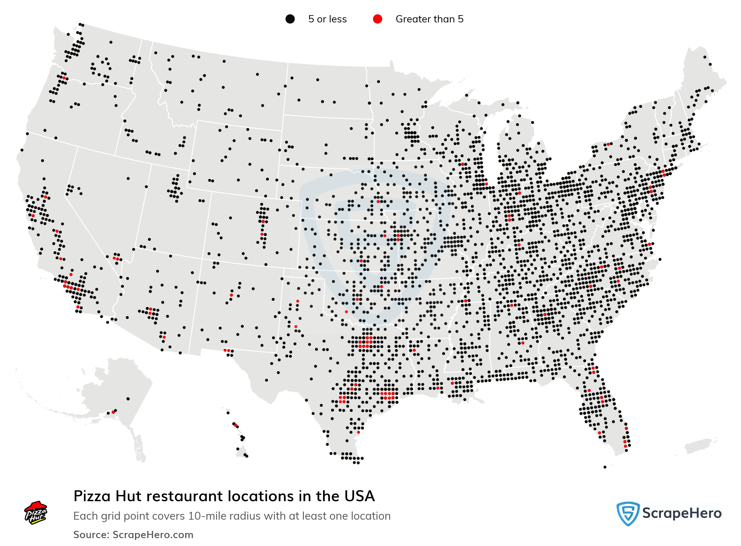 Number of Pizza Hut Locations