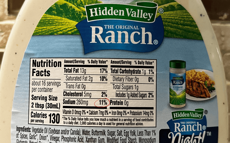 How Much Ranch in a Packet
