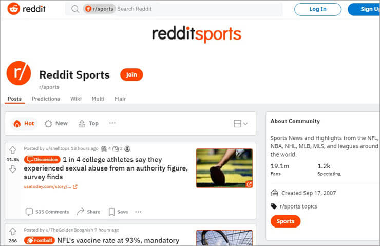 Free Sports Reddit