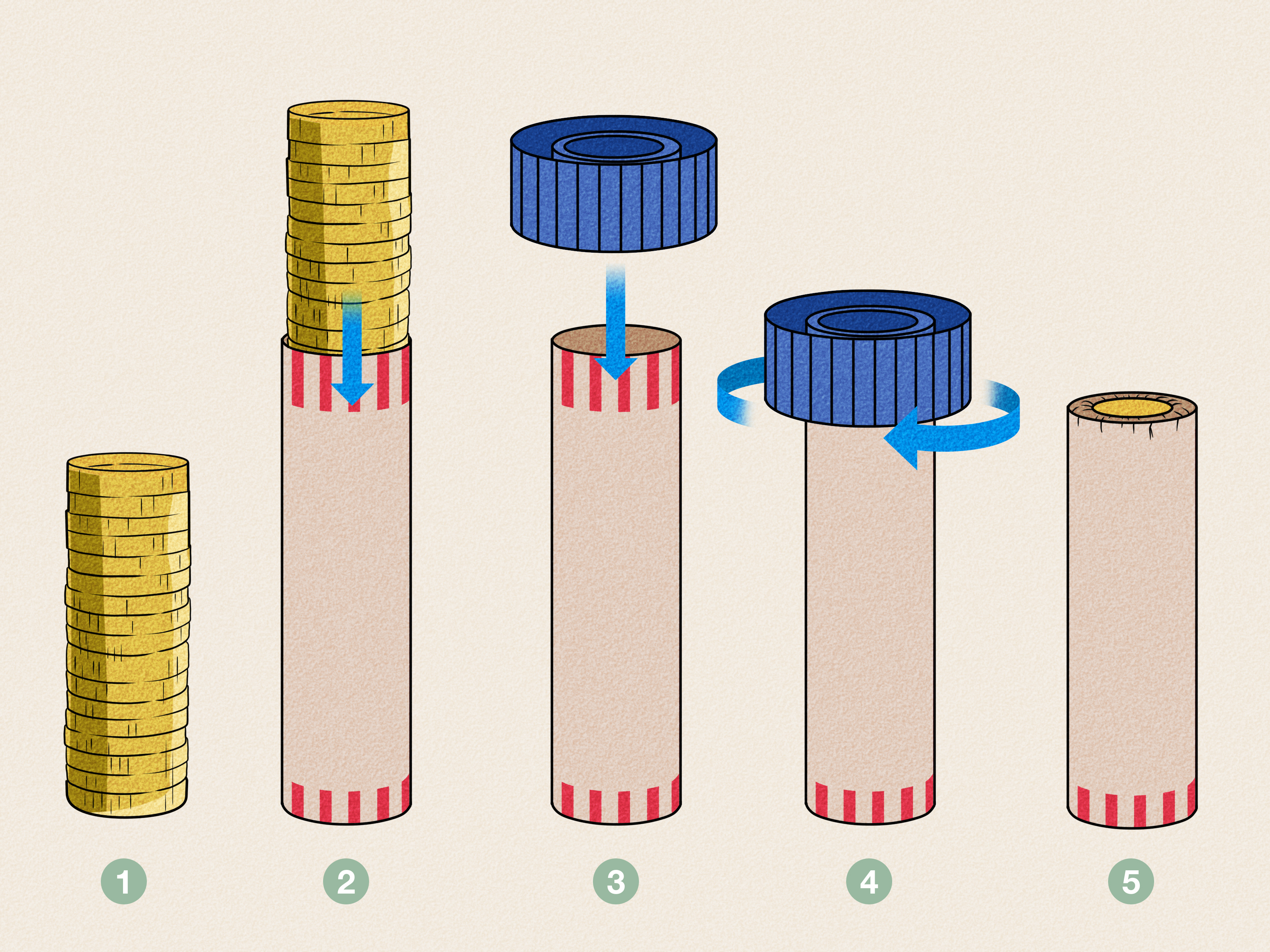 How to Close Coin Rolls
