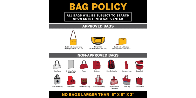 Sap Arena San Jose Bag Policy