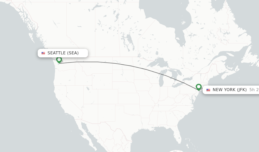 Seattle to New York Distance
