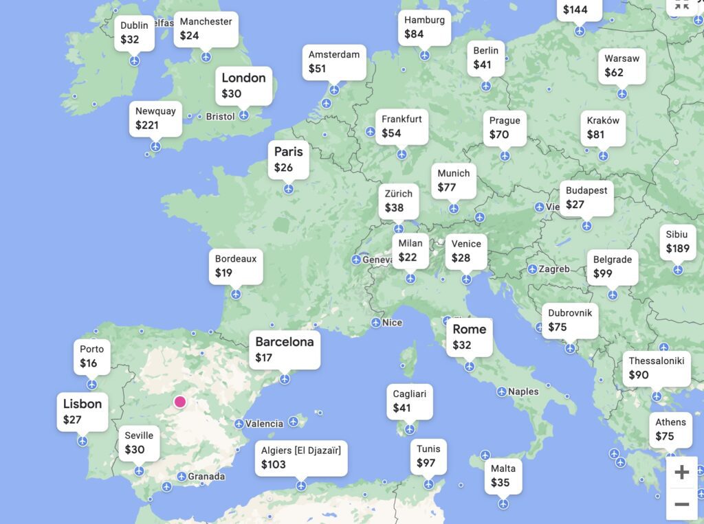 Cheapest European Cities to Fly Into