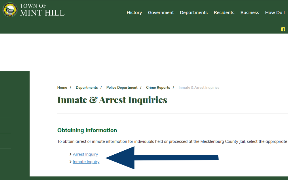 Charlotte Mecklenburg County Arrest Inquiry