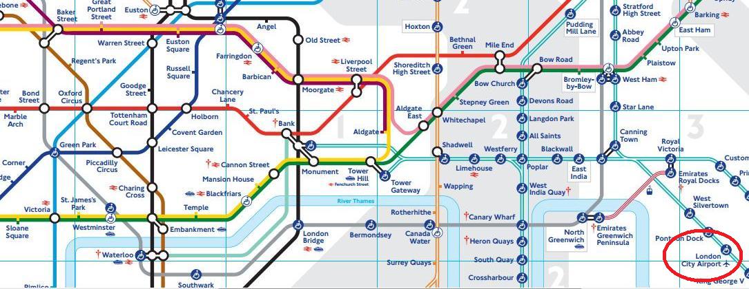Nearest Tube Station to London City Airport