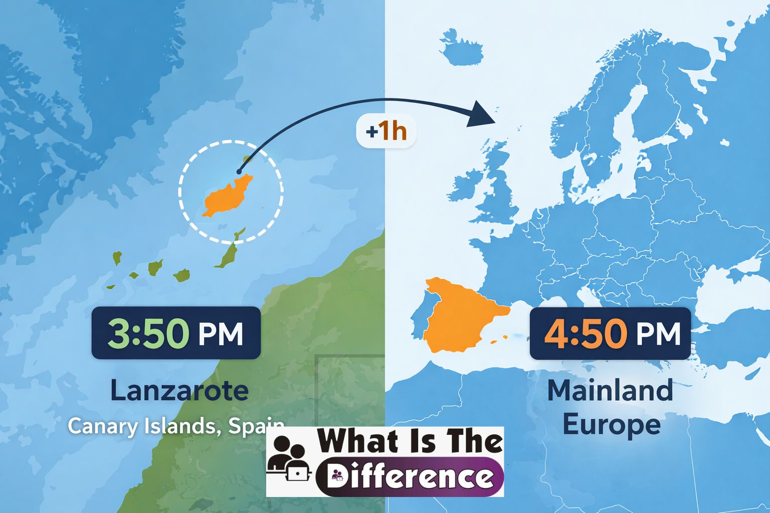 Time Difference Between Lanzarote and the Uk
