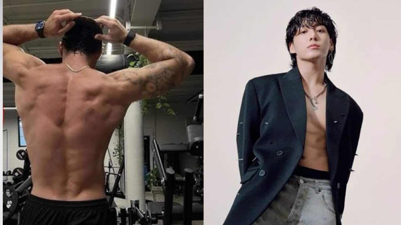 Bts Jungkook Before and After Workout Photos